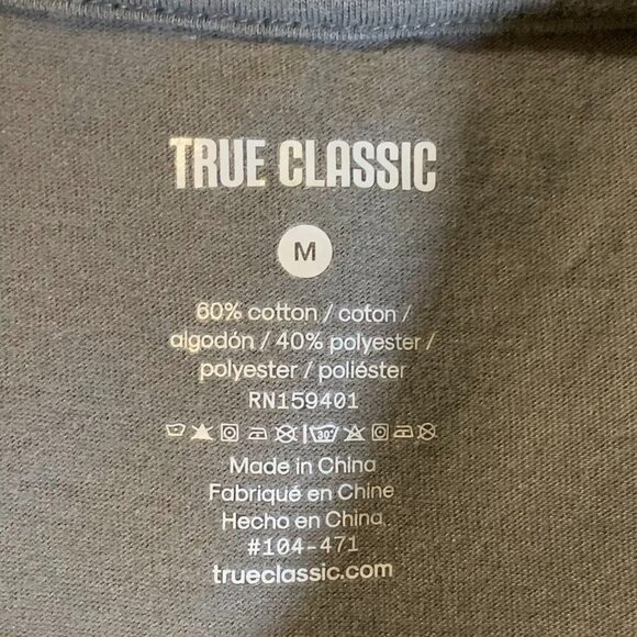 True Classic Men's Cotton Button Stretch Short Sleeve Pullover Polo Shirt Size M - Picture 6 of 10